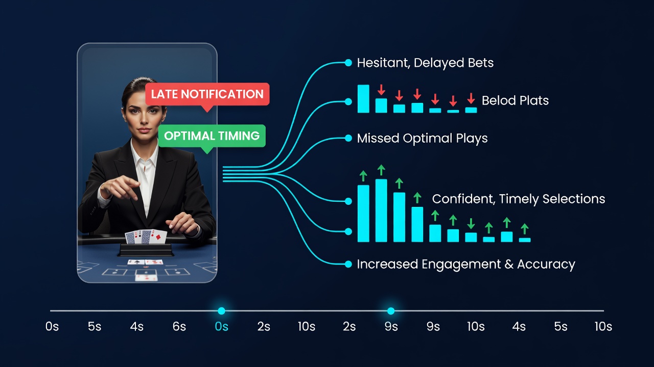 Close-up of smartphone screen displaying live dealer roulette wheel alongside a timed bonus notification