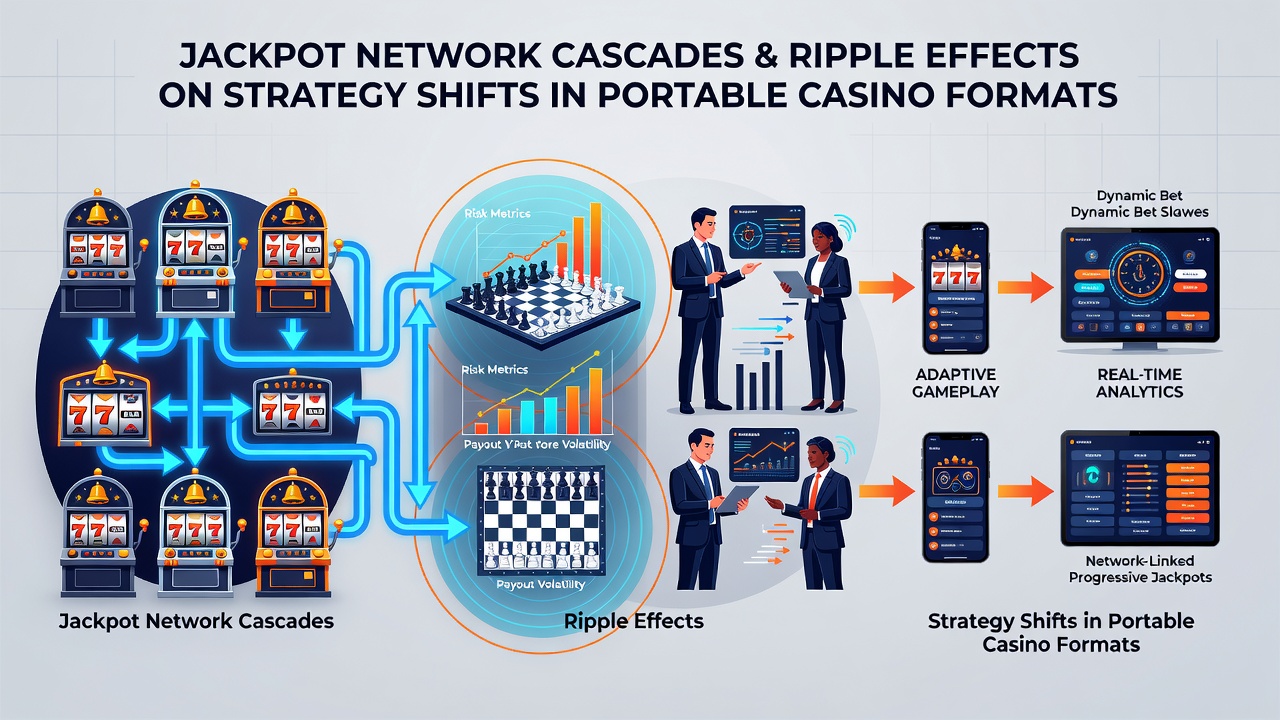 Mobile device screen displaying live jackpot cascade alerts and strategy adjustment options in a casino app