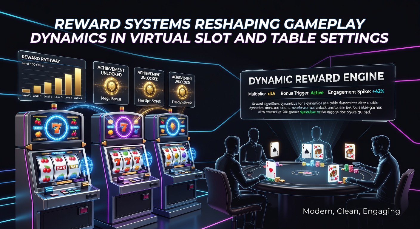 Illustration of virtual slot and table game interfaces showing loyalty points and reward tiers overlaying gameplay screens