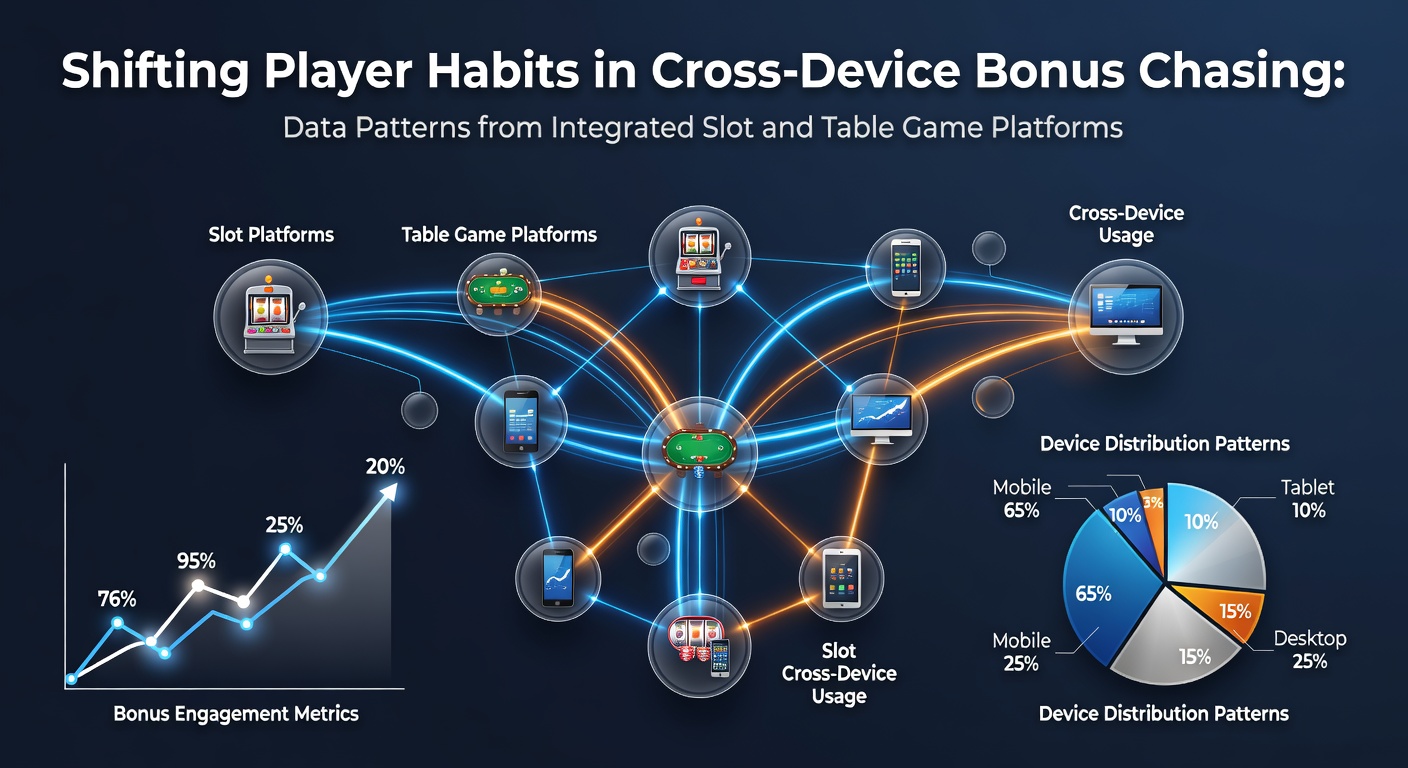 Players switching between mobile and desktop devices while engaging with slot and table game bonuses on integrated platforms