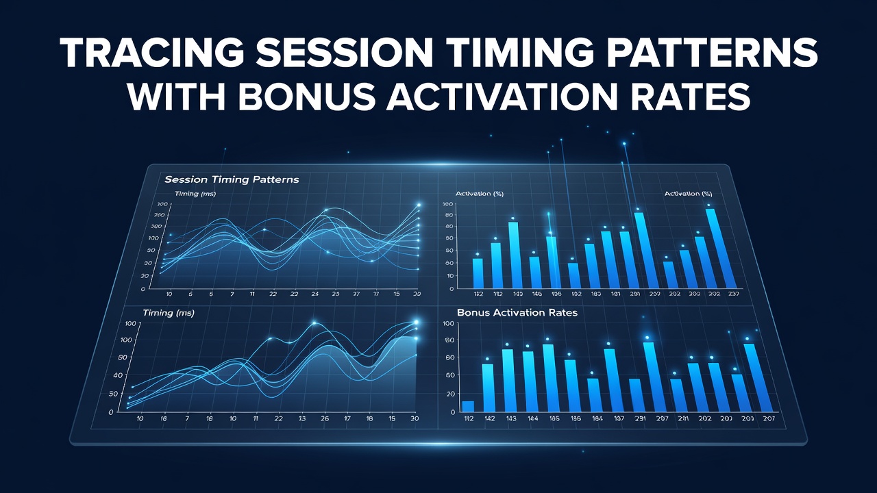 Visualization of session timing data overlaid with bonus activation markers in virtual table environments